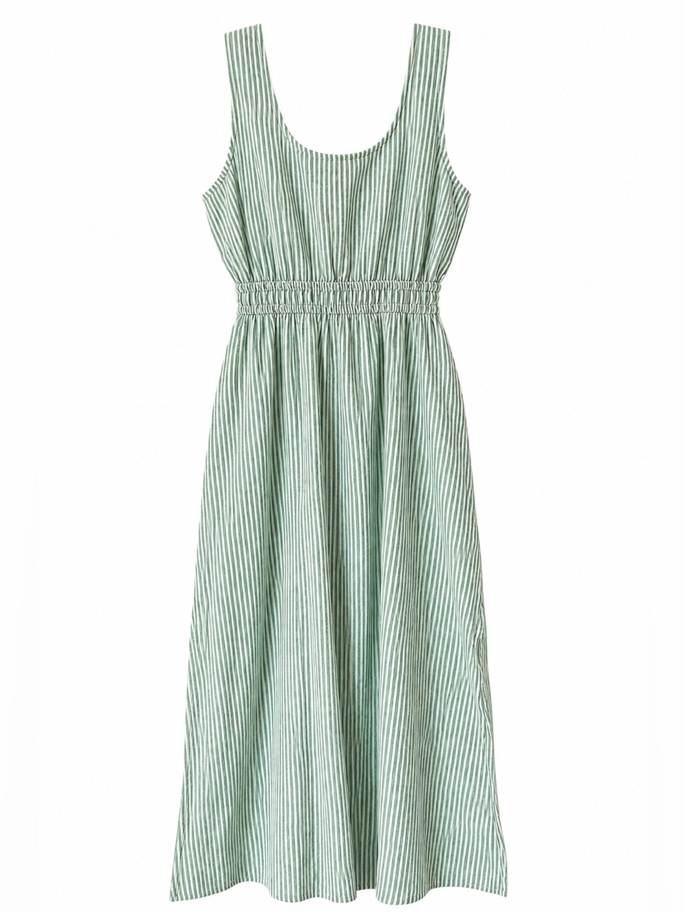 Gilli Green Striped Smocked-Waist Sundress XL